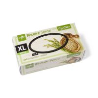 Restore Sense Green Powder-Free Nitrile Exam Gloves with maxOat+, Size XL