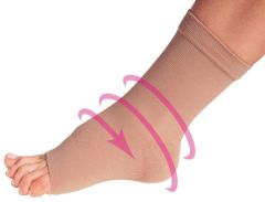 Compression Anklet,Pedi-Smart,Beige,Size XL