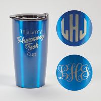 Himalayan Tumbler, Blue, Pharm Tech, Personalized