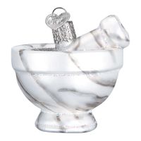 Mortar & Pestle Glass Ornament