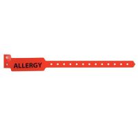 Alert ID Band, Allergy, Adult / Pediatric, Red