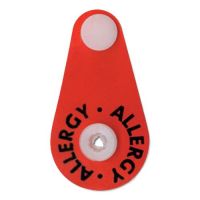 Ident-Alert Band, "Allergy," Snap, Red