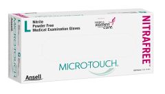 Micro Touch NitraFree Powder Free Nitrile Exam Gloves Pink Size M