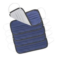 Core 967 Layered Cloth Face Mask-Made in USA-Navy/Gray-Petite/Youth-5/Pack