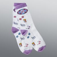 Orchid Plaid Oval RX Sock