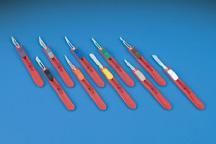 Safety Scalpel with Green Slider, Disposable, Sterile, #15