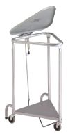 Triangular Stainless Steel Hamper Stand with Food Pedal and Lid