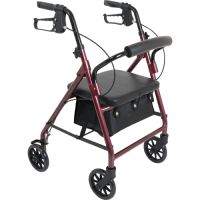 ProBasics Junior Rollator with 6-inch Wheels, Burgundy, 250 lb Weight Capacity