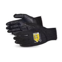 13 Gauge Dexterity Cut Level A2 Nitrile Palm Industrial Gloves, Black, Size M