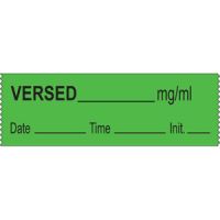"Versed mg / mL" Tape, 1/2" x 500", Orange