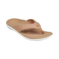 Canvas Stripe Sandals, Tan, Women's Size 5
