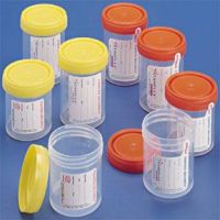 CONTAINER, 90ML, WM, PP, ORANGE CAP, STER