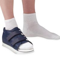 Aegis Navy Post-Op Shoe with Loop Lock Closure and Rubber Sole, Women's Size L, SQS204409