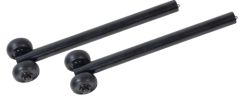 Anti Tippers(pr) W Wheels for Drive Silver Sport 1 & 2 Black