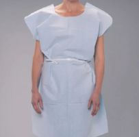 Exam Gown, Front and Back Opening, Blue, 30" x 42", Choice