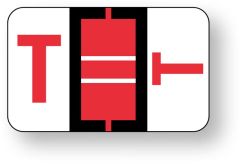 Alpha File Folder Label - Ident-A-File  Labeling System Side and Top Tab, 1-5/8" x 1" ULAF501T