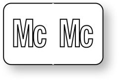 Alpha File Folder Label - Barkley  ABKM Compatible Series, 1-1/2" x 1"  ULAF8701Mc