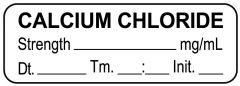 Anesthesia Label, Calcium Chloride mg/mL Date Time Initial, 1-1/2" x 1/2"