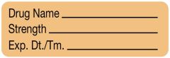 Anesthesia Label, Blank, 1-1/2" x 1/2"
