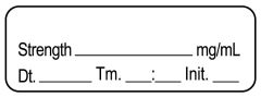 Anesthesia Label, Blank DTI 1-1/2" x 1/2"