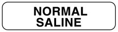 Anesthesia Label, Normal Saline, 1-1/4" x 5/16"