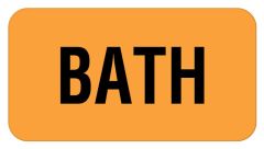Bath Label 1-5/8" x 7/8"