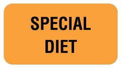 SPECIAL DIET, Communication Label, 1-5/8" x 7/8"