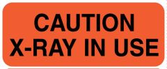 CAUTION X-RAY IN USE, 2-1/4" x 7/8"
