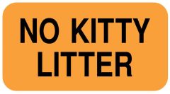 NO KITTY LITTER, 1-5/8" x 7/8"