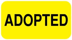 ADOPTED, 1-5/8" x 7/8"