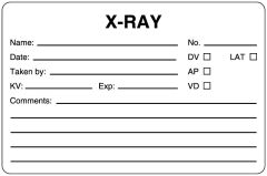 X-Ray Information Label, 4" x 2-5/8"