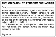 Authorization and Consent for Treatment Label, 4" x 2-5/8" ULAN424