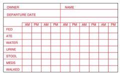 Cage Identification Cards 5" x 3"