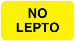 NO LEPTO, Communication Label, 1-5/8" x 7/8"