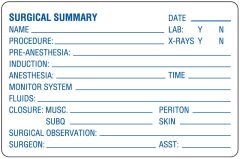 Examination Record Label, 4" x 2-5/8"