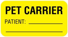 PET CARRIER PATIENT Communication Label 1-5/8" x 7/8"