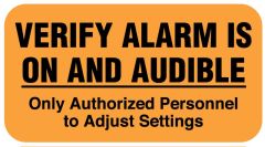 Alarm Verification, 1-5/8" x 7/8"