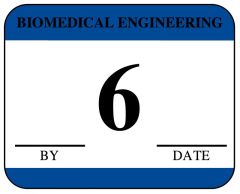 Biomedical Engineering Inspection Label, 1-1/4" x 1" - ULBE2006