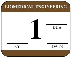 Biomedical Engineering Inspection Label, 1-1/4" x 1" - ULBE4001