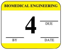 Biomedical Engineering Inspection Label, 1-1/4" x 1" - ULBE4004