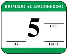 Biomedical Engineering Inspection Label, 1-1/4" x 1" - ULBE4005