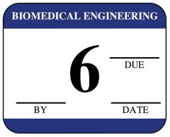 Biomedical Engineering Inspection Label, 1-1/4" x 1" - ULBE4006