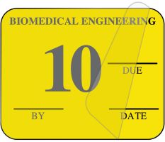 Biomedical Engineering Inspection Label, 1-1/4" x 1" - ULBE400A10