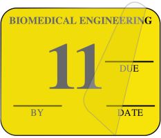 Biomedical Engineering Inspection Label, 1-1/4" x 1" - ULBE400A11