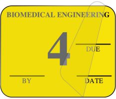 Biomedical Engineering Inspection Label, 1-1/4" x 1" - ULBE400A4
