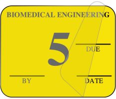 Biomedical Engineering Inspection Label, 1-1/4" x 1" - ULBE400A5