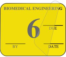 Biomedical Engineering Inspection Label, 1-1/4" x 1" - ULBE400A6