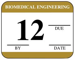 Biomedical Engineering Inspection Label, 1-1/4" x 1" - ULBE4012