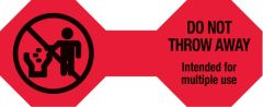 Do Not Throw Away Cord Label, 5" x 2" - Red