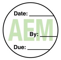 AEM Equipment Maintenance Label, 3/4"